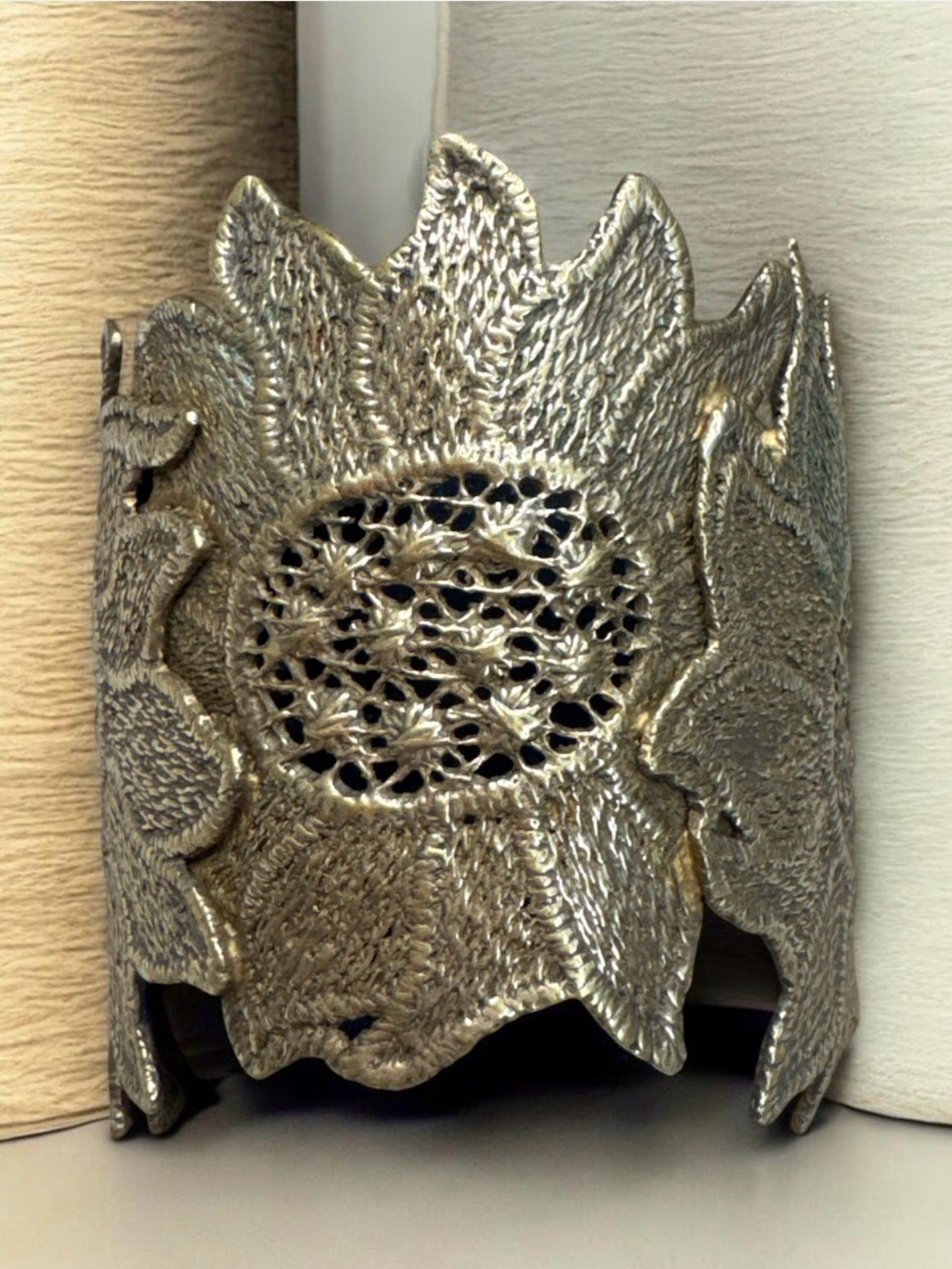 Authentic Ozar Statement Sunflower Retired   Cuff Bracelet